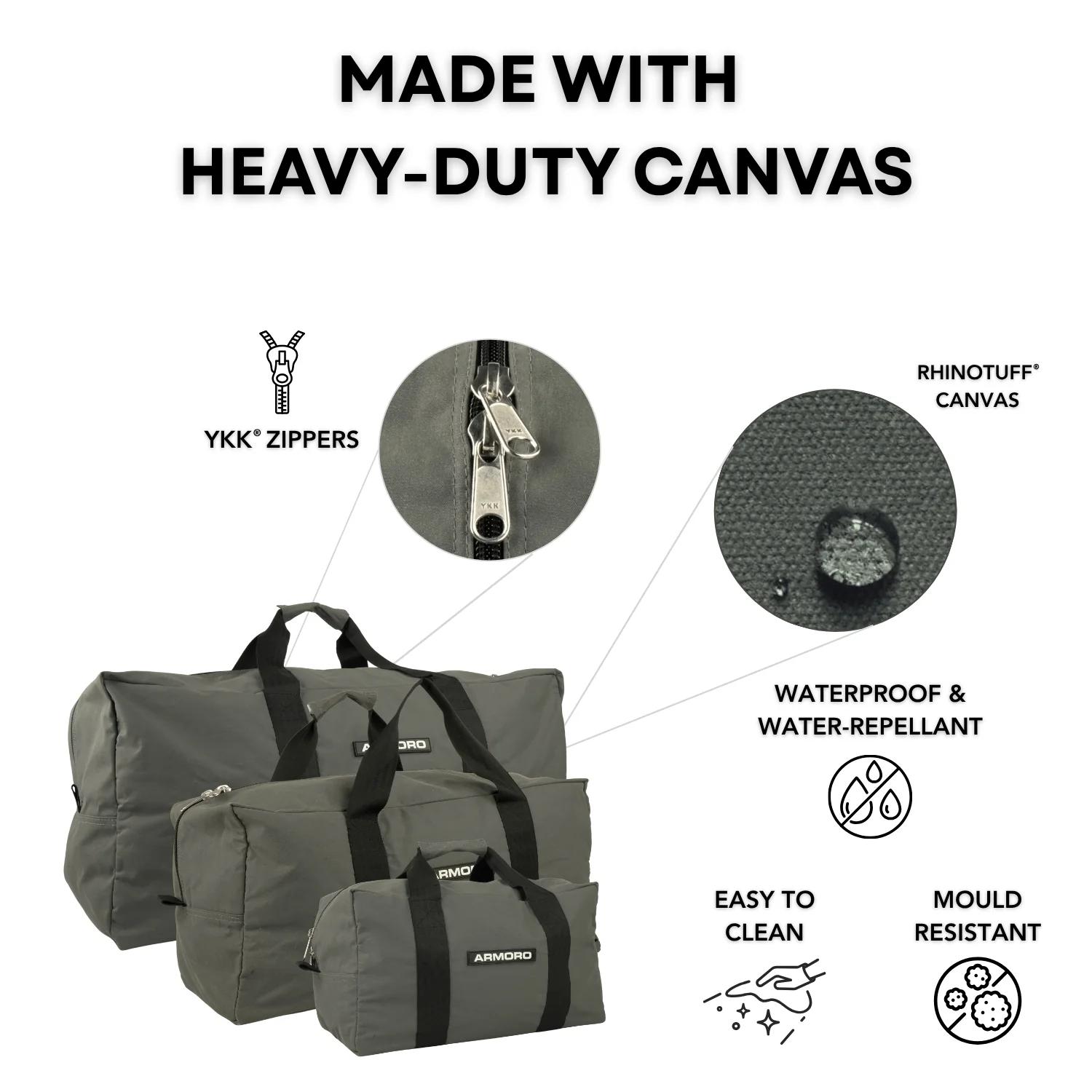 Waterproof Canvas Duffle Bag - Image 6